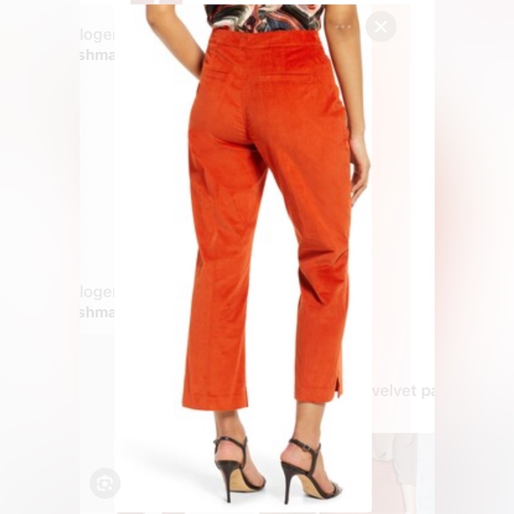 Halogen Orange Ankle Cropped Pants